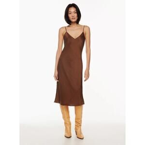 Wilfred Aritzia Only Slip Satin Midi Dress XS